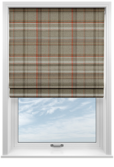 Macrae, Brown Tartan - Twist&Fit Roman Blind